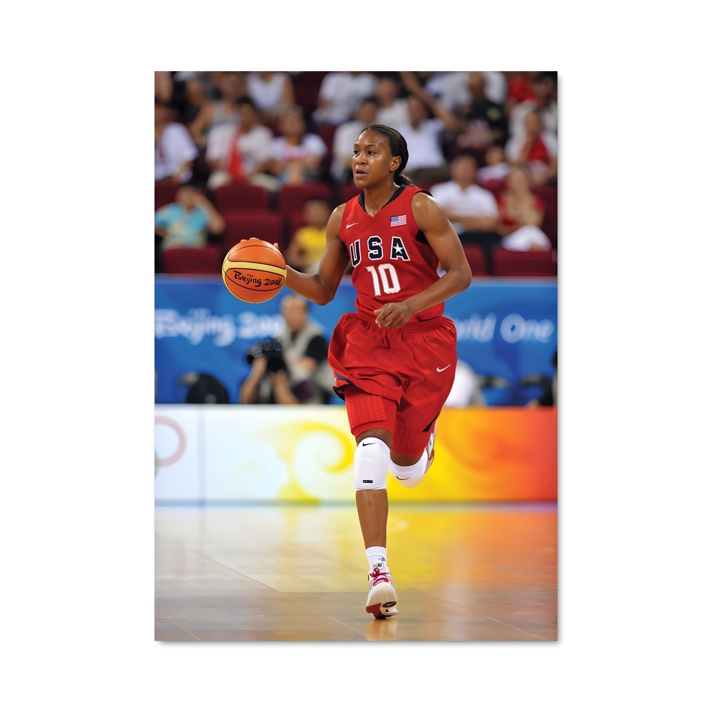 Poster Tamika catchings fonce – affiche Basketball